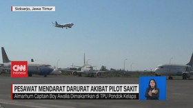 VIDEO: Pesawat Mendarat Darurat Akibat Pilot Sakit