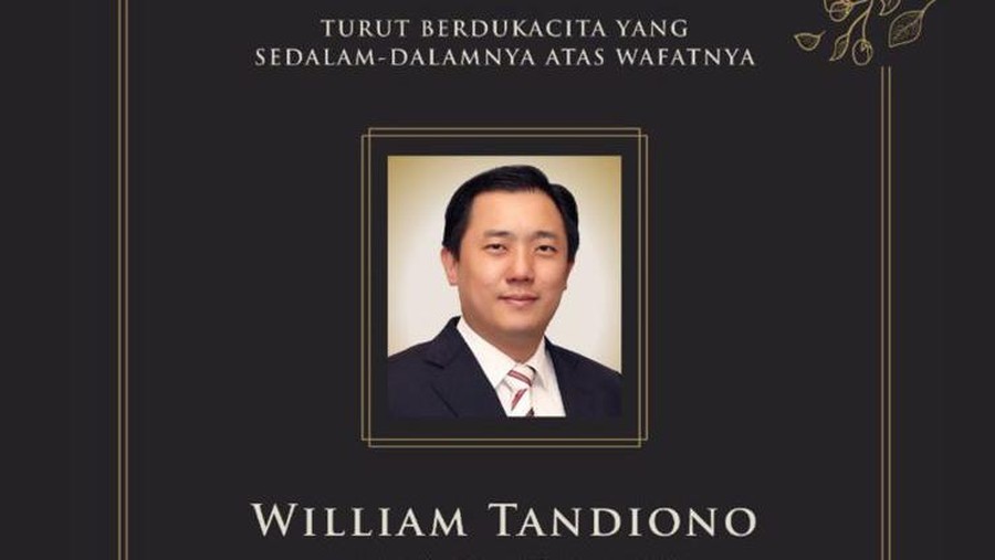 Menantu Dato Sri Tahir, William Tandiono meninggal dunia