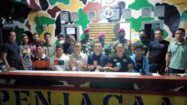 KSAL Yudo Margono mengatakan 6 orang yang ditangkap anggota Marinir karena mereka tak bisa menjelaskan tujuan datang ke Sebatik Utara, Nunukan, Kaltara.