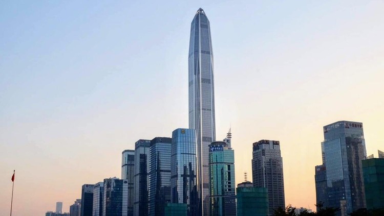 The Ping An Finance Center (平安國際金融中心) is a 115-storey, 599 m tall skyscraper located in Shenzhen, Guangdong Province, China. [