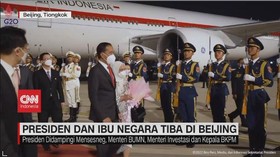 VIDEO: Presiden Jokowi dan Ibu Iriana Tiba di Beijing