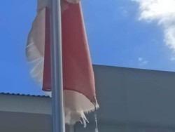 Viral Bendera Merah Putih Usang Berkibar di Kantor Dinsos Minahasa Utara
