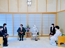 Jokowi dan Iriana Bertemu Kaisar dan Permaisuri Jepang