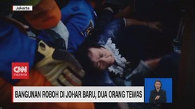 VIDEO: Bangunan Roboh di Johar Baru, Dua Orang Tewas