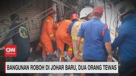 VIDEO: Bangunan Roboh di Johar Baru, Dua Orang Tewas