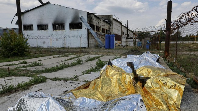FOTO: Serangan di Penjara Olenivka, 50 Tawanan Perang Ukraina Tewas