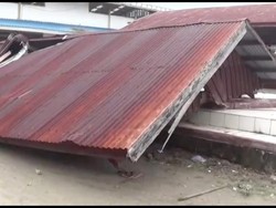 Bangunan Los Pasar di Mamuju Tengah Ambruk Diterjang Angin Kencang