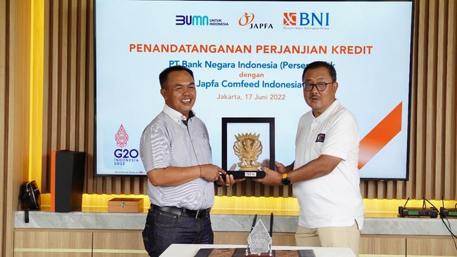 BNI Gandeng Japfa Salurkan Sustainability Linked Loan Rp1,42 Triliun Melalui perjanjian kredit dengan Japfa, BNI memberikan pembiayaan Sustainability-Linked Loan (SLL) Rp1,42 triliun untuk kebutuhan perusahaan secara umum.
