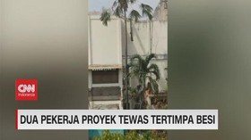 VIDEO: Dua Pekerja Proyek Tewas Tertimpa Besi