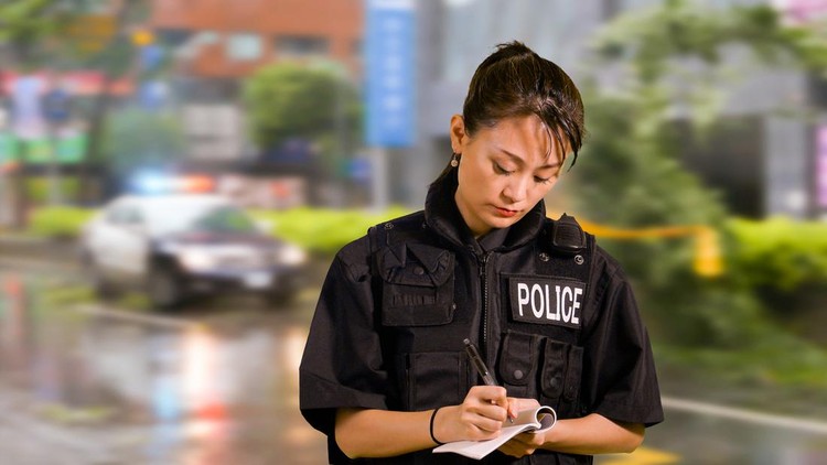 ilustrasi polisi wanita Ilustrasi polisi wanita