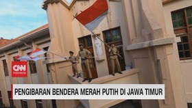 VIDEO: Pengibaran Bendera Merah Putih di Jawa Timur
