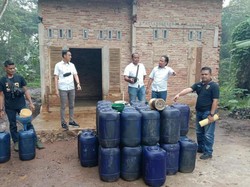 Polres Lampung Timur Gerebek Rumah Penimbun Solar Bersubsidi