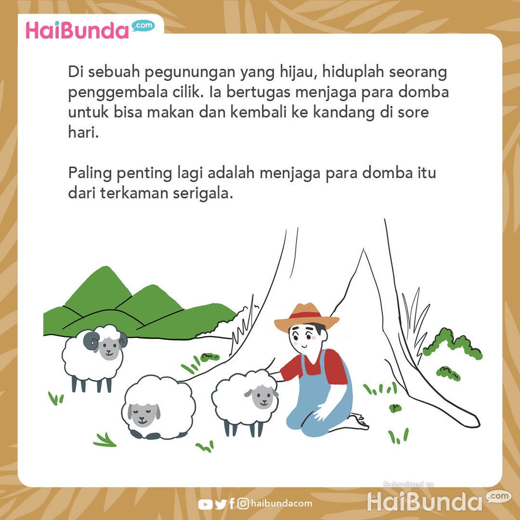 Dongeng Nusantara Serigala dan Bocah Penggembala