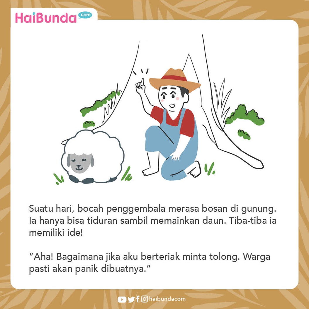 Dongeng Nusantara Serigala dan Bocah Penggembala