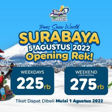 Yuk! Main Salju ala Negara Jepang di Trans Snow World Surabaya