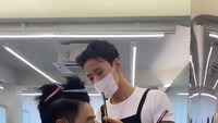 <p>Saat berada di Korea Selatan, suami Maudy mencukur rambutnya nih. Momen tersebut dibagikan Maudy di akun media sosial miliknya. (Foto: Instagram @maudyayunda)</p>