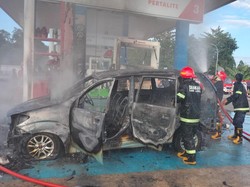 Mobil Terbakar saat Isi BBM di SPBU Luwu gegara HP Pengendara Meledak