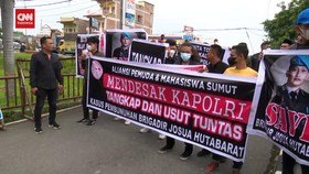 VIDEO: 50 Pedemo Tuntut Tangkap Otak Pelaku Pembunuhan Brigadir Yoshua