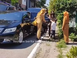 Momen Jan Ethes Sekolah SD, Diantar Selvi Ananda Dikawal Paspampres