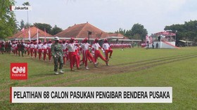 VIDEO: Pelatihan 68 Calon Pasukan Pengibar Bendera Pusaka