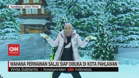 VIDEO: Wahana Permainan Salju Siap Dibuka di Kota Pahlawan