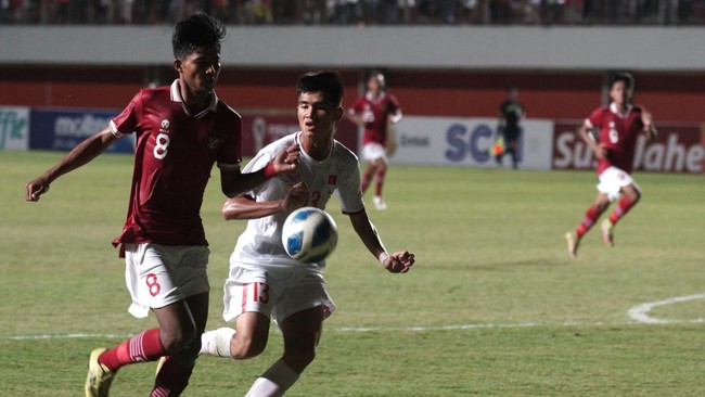 Timnas Indonesia U-16 vs Myanmar dalam laga semifinal Piala AFF U-16 2022 di Stadion Maguwoharjo pada Rabu (10/8).