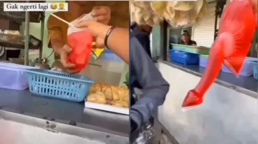 Bentuk Bungkus Es Plastik Ini Bikin Salfok, Mirip Alat Kelamin Pria