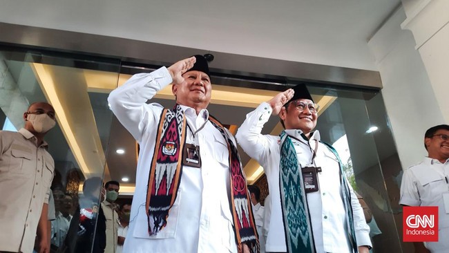Ketum PKB Cak Imin, Gubernur Jatim Khofifah Indar Parawansa, sampai Menko Polhukam Mahfud MD masuk kandidat cawapres pendamping Prabowo di Pilpres 2024.