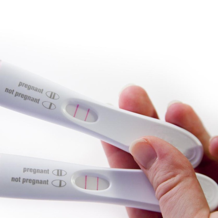 Hasil test pack untuk tes kehamilan
