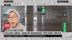 VIDEO: Hujan Lebat, Banjir Bandang Terjang Seoul