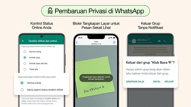 Ingin bebas ancaman screenshot chat? WhatsApp menyediakan fitur pesan sekali lihat alias disappearing messages.