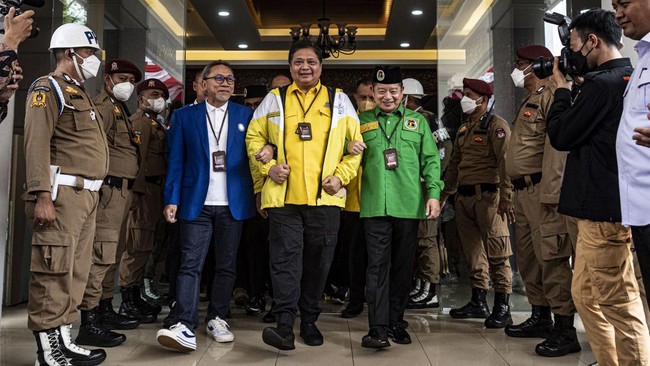 Koalisi Indonesia Bersatu (KIB) yang terdiri dari Golkar, PAN dan PPP merancang program 10 tahun atau hingga 2035 ihwal peningkatan perekonomian Indonesia.