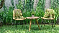 <p>Tantri juga memiliki halaman yang cukup luas dipenuhi dengan rumput hijau dilengkapi dengan kursi rotan dan meja kayu. Selain itu, tembok halaman rumahnya juga dihiasi dengan tanaman rambat. (Foto: Instagram@ardanaff)</p>