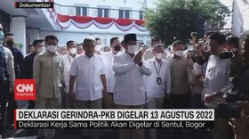 VIDEO: Deklarasi Gerindra-PKB Digelar 13 Agustus 2022
