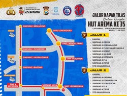 Awas Macet, Polisi Rekayasa Lalin Jalur Napak Tilas Ulang Tahun Arema