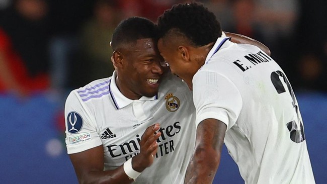 Real Madrid mengalahkan Eintracht Frankfurt 2-0 dalam laga Piala Super Eropa yang berlangsung di Stadion Olimpiade Helsinki, Finlandia, Kamis (11/8).