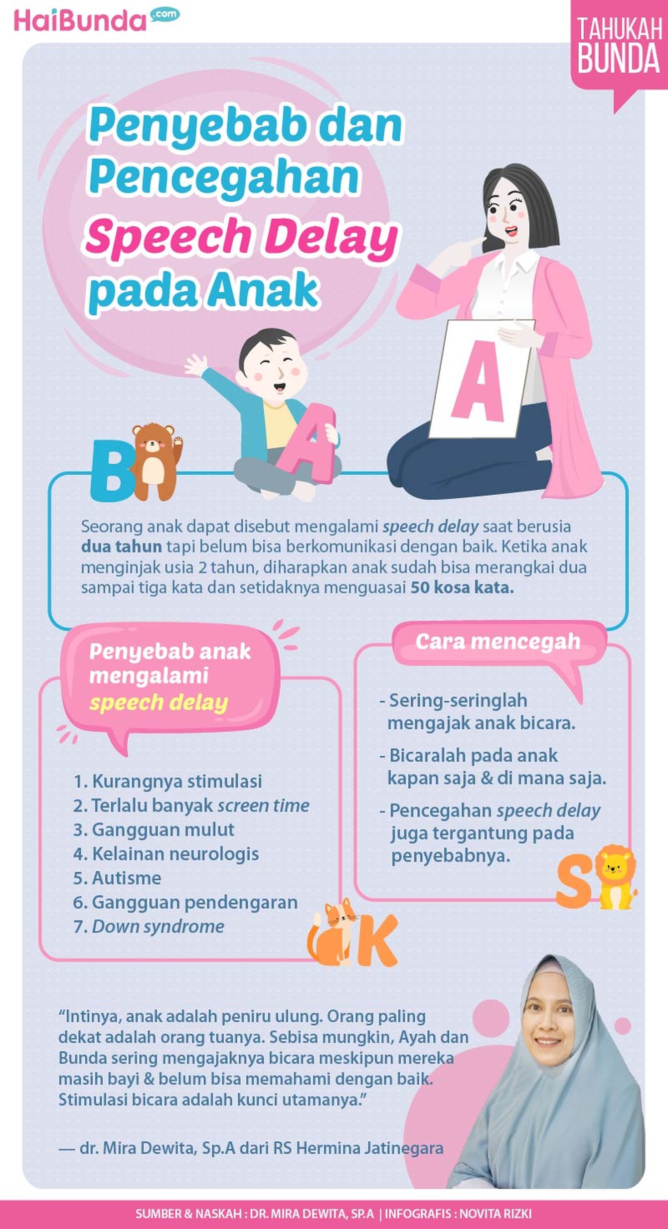 penyebab dan pencegahan speech delay pada anak