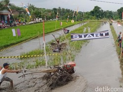 Seru Banget! Balap Traktor Peringati HUT RI di Kebonarum Klaten