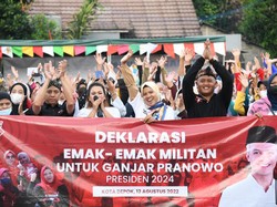Komunitas Tari & Emak-emak di Depok Deklarasi Dukung Ganjar Nyapres