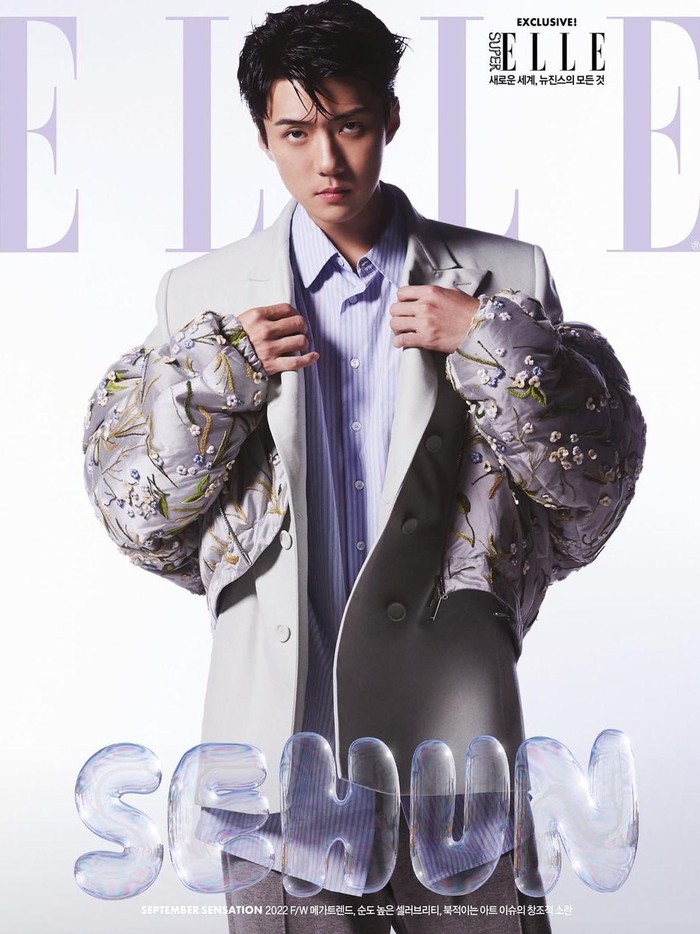 Baru-baru ini, Elle Korea membagikan 'sneak-peek' beberapa potret Sehun 'EXO' yang akan menghiasi cover majalah Elle Korea untuk edisi September 2022 mendatang./ Foto: instagram.com/ellekorea