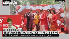 VIDEO: Semarak Perayaan HUT ke-77 RI di Beijing