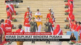 VIDEO: Pasukan Kirab Bendera Pusaka Berangkat dari Monas