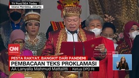 VIDEO: Pembacaan Teks Proklamasi oleh Ketua DPD RI di Istana Merdeka