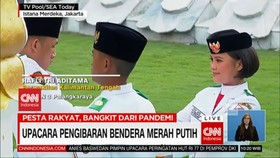 VIDEO: Pengibaran Bendera Merah Putih oleh Paskibraka Nasional