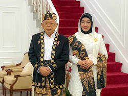Wapres Maruf Amin Kenakan Baju Adat Banten di Upacara HUT Ke-77 RI