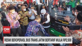 VIDEO: Resmi Beroperasi, Bus Trans Jatim Bertarif Mulai Rp.2500