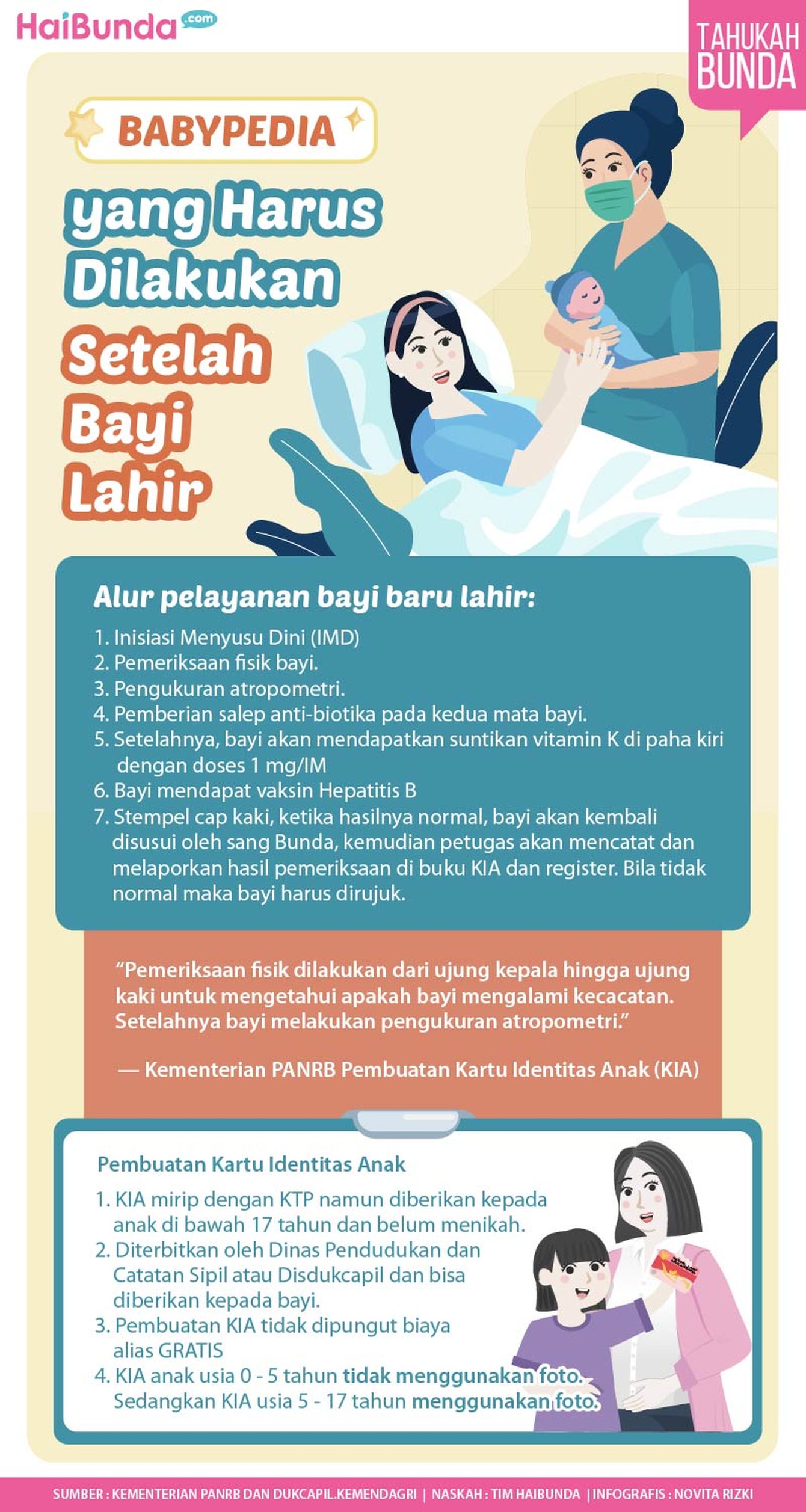 Infografis akta lahir dan kartu keluarga