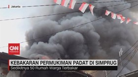 VIDEO: Kebakaran Permukiman Padat Di Simprug