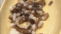 <p>Salah satu di antaranya, yakni gurita mentah yang masih bergerak saat masuk ke dalam mulut. Momen Maudy Ayunda makan potongan gurita yang masih bergerak ini diabadikan sang suami dalam sebuah video pendek. "<em>Don&rsquo;t think @maudyayunda liked the fresh octopus very much</em>&hellip;," ungkap Jesse Choi melalui akun @jessechoi_. (Foto: Instagram @jessechoi_)<br /><br /><br /></p>