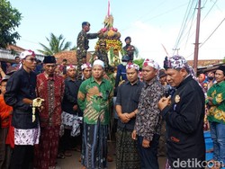 Meriahnya Grebeg Budaya Lamongan, Gunungan Hasil Bumi Jadi Rebutan Warga